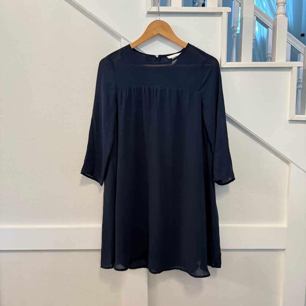 H&M Dark Blue Shift Dress size 4